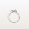 Liora Muse 2.00 Carat Radiant and Pear Cut (1.00 Carat Each) Toi et Moi Lab Grown Diamond Ring in 9k Gold