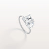 Liora Muse 4.00 Carat Radiant and Pear Cut (2.00 Carat Each) Toi et Moi Lab Grown Diamond Ring in 9k Gold