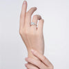 Liora Muse 4.00 Carat Radiant and Pear Cut (2.00 Carat Each) Toi et Moi Lab Grown Diamond Ring in 9k Gold