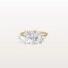Liora Muse 4.00 Carat Radiant and Pear Cut (2.00 Carat Each) Toi et Moi Lab Grown Diamond Ring in 9k Gold