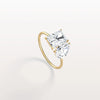 Liora Muse 4.00 Carat Radiant and Pear Cut (2.00 Carat Each) Toi et Moi Lab Grown Diamond Ring in 9k Gold