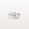 Liora Muse 6.00 Carat Radiant and Pear Cut (3.00 Carat Each) Toi et Moi Lab Grown Diamond Ring in 9k Gold