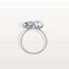 Liora Muse 6.00 Carat Radiant and Pear Cut (3.00 Carat Each) Toi et Moi Lab Grown Diamond Ring in 9k Gold