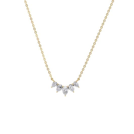 Liora Muse Pear Lab Grown Diamond Cluster Necklace