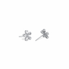 Liora Muse 1.32 Carat 5-Pedal Floral Pear Cut Lab Grown Diamond Stud Earrings  (0.66 Carat Per Side) 9k Sold Gold