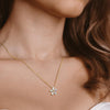 Liora Muse 0.75CTW Lab Diamond Petite Flower Pendant Necklace In 10K Solid Gold