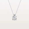 Liora Muse 2 Carat Round Cut Lab Grown Diamond Pendant 4-Prong Necklace 9k Solid Gold