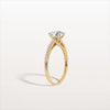 Liora Muse 1CT Lab Diamond Pave Hidden Halo Ring-Cathedral Ring in 10K Solid Gold
