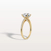 Liora Muse 2CT Lab Diamond Pave Hidden Halo Ring-Cathedral Ring in 10K Solid Gold