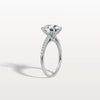 Liora Muse 3CT Lab Diamond Pave Hidden Halo Ring-Cathedral Ring in 10K Solid Gold