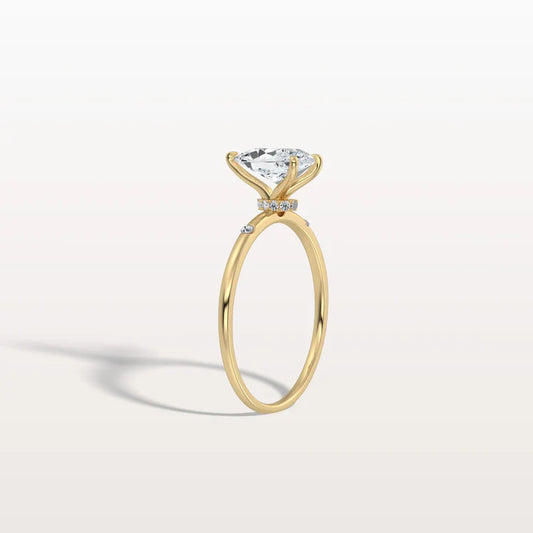 Liora Muse 1CT Lab-Grown Diamond Pear Engagement Ring in 10K Solid Gold
