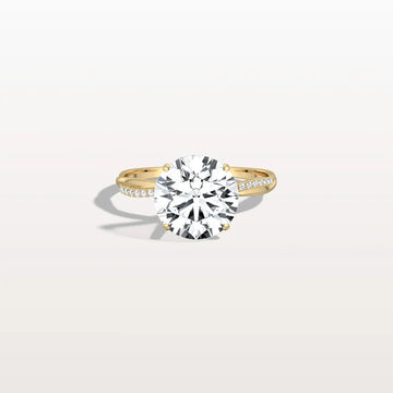 Liora Muse 3CT Twisted Engagement Ring with Round Lab Grown Diamond in 10K Solid Gold