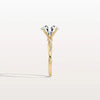 Liora Muse 3CT Twisted Engagement Ring with Round Lab Grown Diamond in 10K Solid Gold