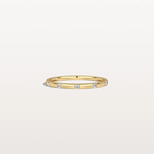Liora Muse Lab Grown Diamond Dainty Stacking Ring in 9K Gold