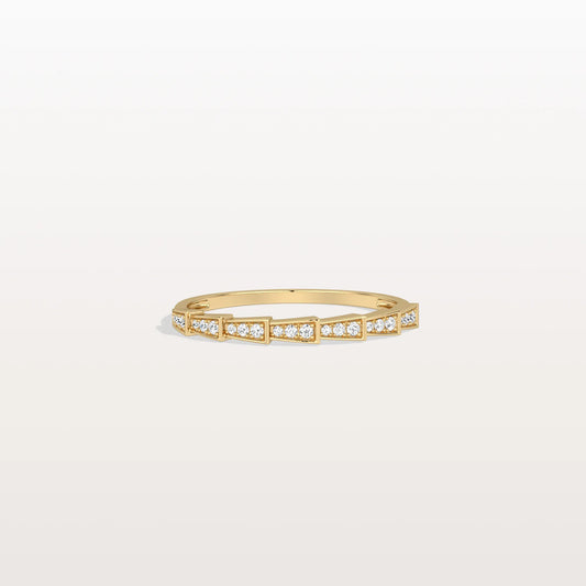 Liora Muse 0.11ct 10K Gold Stackable Pave Ring with Lab Diamonds-Viper Inspired