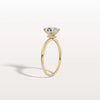 Liora Muse 1.00 Carat Oval Cut 4 Prong Lab Grown Diamond Hidden Halo Ring with Mini Side Stones 9k Gold