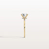 Liora Muse 1.00 Carat Oval Cut 4 Prong Lab Grown Diamond Hidden Halo Ring with Mini Side Stones 9k Gold