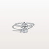 Liora Muse 2.00 Carat Oval Cut 4 Prong Lab Grown Diamond Hidden Halo Ring with Mini Side Stones 10k Gold