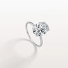 Liora Muse 3.00 Carat Oval Cut 4 Prong Lab Grown Diamond Hidden Halo Ring with Mini Side Stones 9k Gold