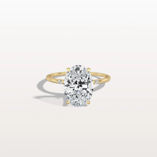 Lucia | 1 Carat Oval Lab Grown Diamond Engagement Ring – Hidden Halo Elegant Design