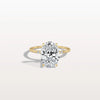 Lucia | 1 Carat Oval Lab Grown Diamond Engagement Ring – Hidden Halo Elegant Design