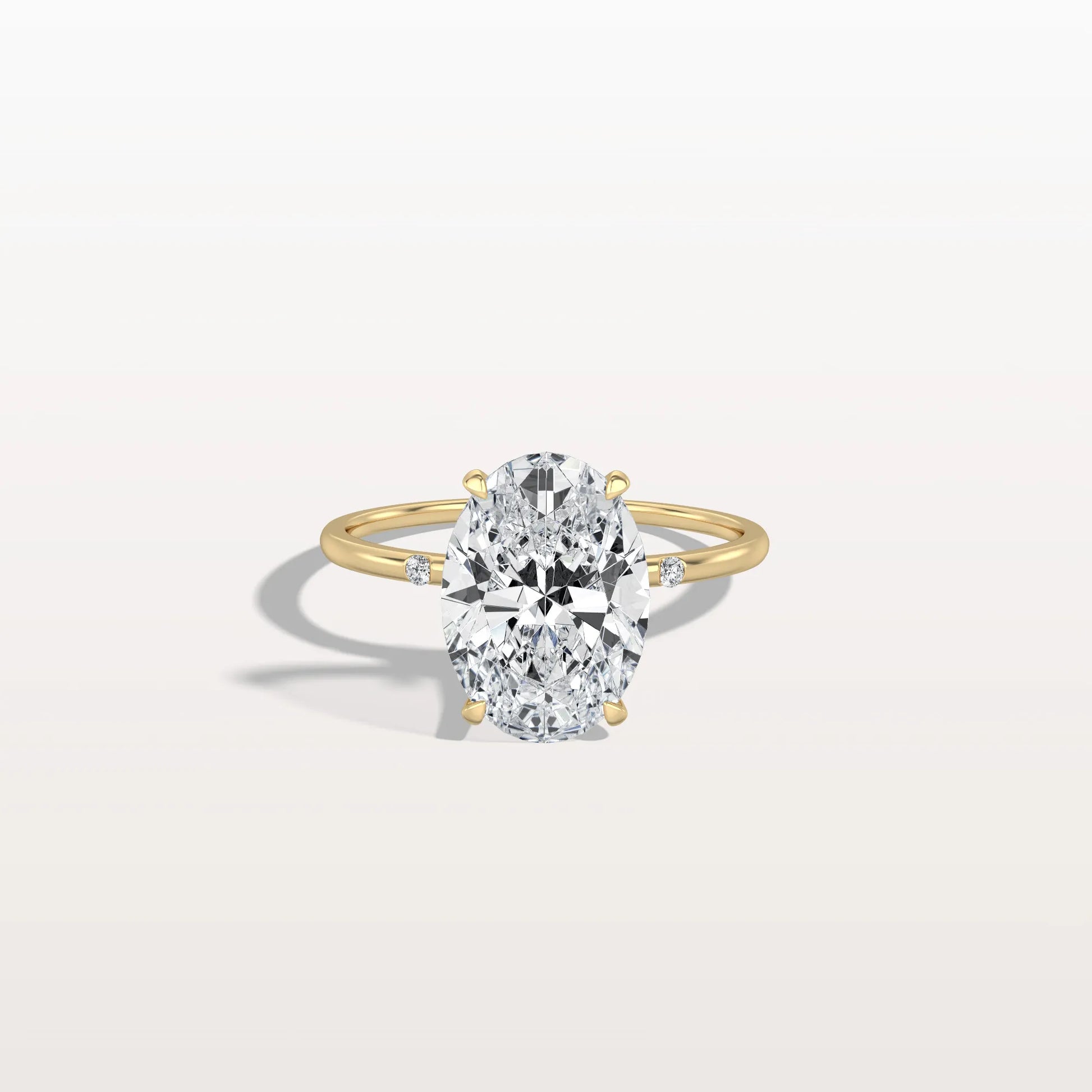 Lucia | 1 Carat Oval Lab Grown Diamond Engagement Ring – Hidden Halo Elegant Design