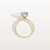 Liora Muse 3.00 Carat Oval Cut 4 Prong Lab Grown Diamond Hidden Halo Ring with Mini Side Stones 9k Gold