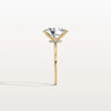 Liora Muse 3.00 Carat Oval Cut 4 Prong Lab Grown Diamond Hidden Halo Ring with Mini Side Stones 9k Gold