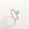 Liora Muse 1CT Oval Cut Lab Diamond Twisted Engagement Ring In 10K Solid Gold