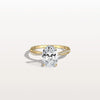 Liora Muse 2CT Oval Cut Lab Diamond Twisted Engagement Ring In 10K Solid Gold