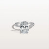 Liora Muse 3CT Oval Cut Lab Diamond Twisted Engagement Ring In 10K Solid Gold