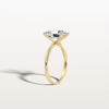 Liora Muse 3CT Oval Cut Lab Diamond Twisted Engagement Ring In 10K Solid Gold