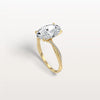 Liora Muse 3CT Oval Cut Lab Diamond Twisted Engagement Ring In 10K Solid Gold