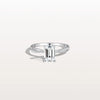 Liora Muse 1CT Emeral Cut Lab Diamond Twisted Engagement Ring In 10K Solid Gold