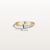 Liora Muse 1CT Emeral Cut Lab Diamond Twisted Engagement Ring In 10K Solid Gold