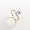 Liora Muse 1CT Emeral Cut Lab Diamond Twisted Engagement Ring In 10K Solid Gold