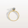 Liora Muse 1CT Emeral Cut Lab Diamond Twisted Engagement Ring In 10K Solid Gold