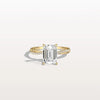 Liora Muse 2CT Emeral Cut Lab Diamond Twisted Engagement Ring In 10K Solid Gold