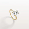 Liora Muse 2CT Emeral Cut Lab Diamond Twisted Engagement Ring In 10K Solid Gold