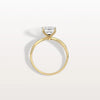 Liora Muse 2CT Emeral Cut Lab Diamond Twisted Engagement Ring In 10K Solid Gold