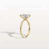 Liora Muse 2CT Emeral Cut Lab Diamond Twisted Engagement Ring In 10K Solid Gold