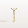 Liora Muse 2CT Emeral Cut Lab Diamond Twisted Engagement Ring In 10K Solid Gold