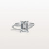 Liora Muse 3CT Emeral Cut Lab Diamond Twisted Engagement Ring In 10K Solid Gold