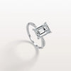 Liora Muse 3CT Emeral Cut Lab Diamond Twisted Engagement Ring In 10K Solid Gold