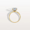 Liora Muse 3CT Emeral Cut Lab Diamond Twisted Engagement Ring In 10K Solid Gold