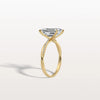 Liora Muse 3CT Emeral Cut Lab Diamond Twisted Engagement Ring In 10K Solid Gold