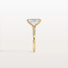 Liora Muse 3CT Emeral Cut Lab Diamond Twisted Engagement Ring In 10K Solid Gold