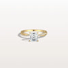 Liora Muse 1CT Asscher Cut Lab Diamond Twisted Engagement Ring In 10K Solid Gold