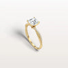 Liora Muse 1CT Asscher Cut Lab Diamond Twisted Engagement Ring In 10K Solid Gold