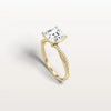 Liora Muse 2CT Asscher Cut Lab Diamond Twisted Engagement Ring In 10K Solid Gold